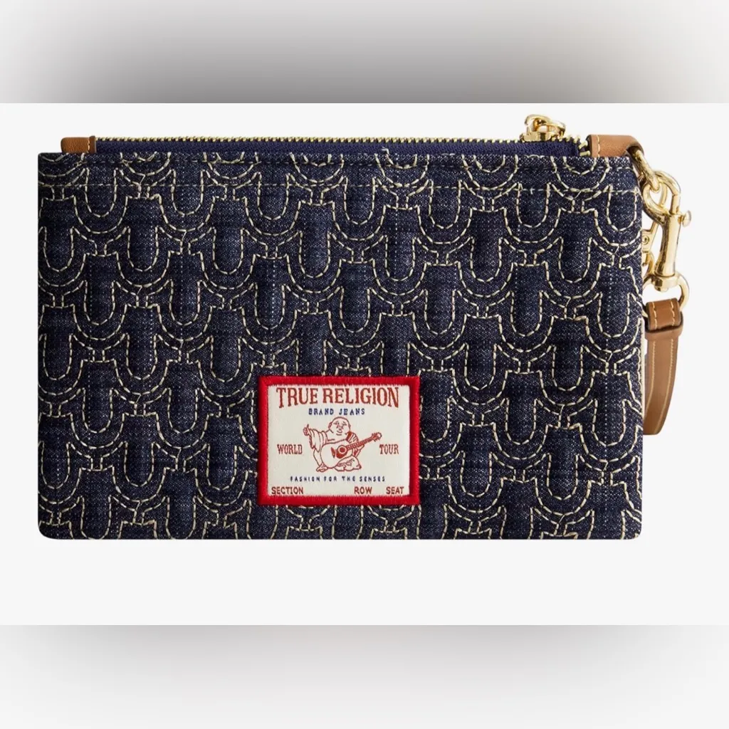 True Religion Women's Mini Wallet, Small Compact Quilted Clutch Pouch - Image 3