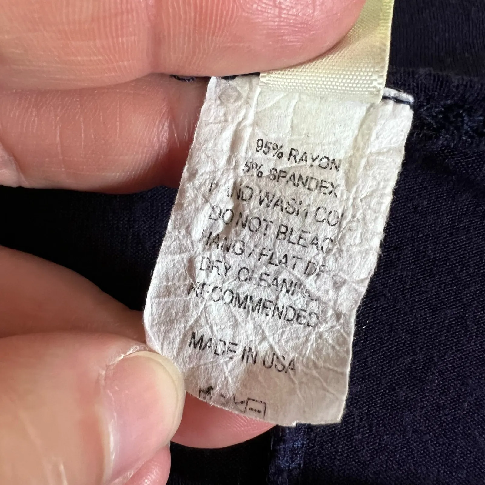 Isaac Liev Womens Swing Top T Shirt Stretch Asymmetrical Navy Blue Large XL - Image 7