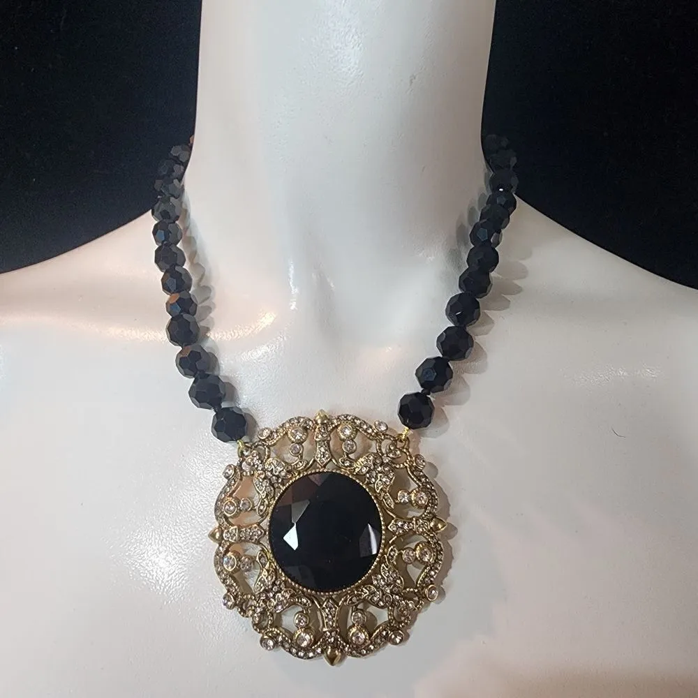 Heidi Daus How Suite It Is Beaded Crystal Necklace Gold - Image 3