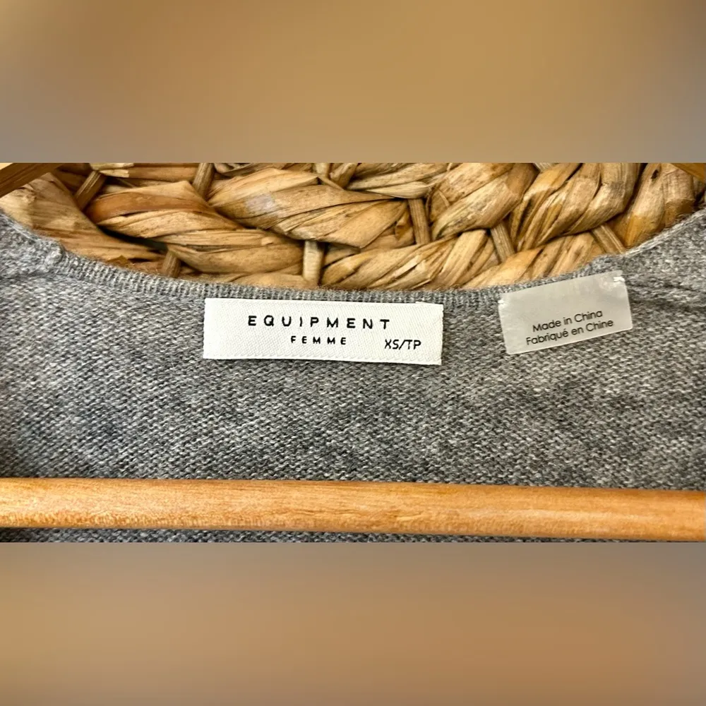 NWT  100% Cashmere Rosemary Dress Heather Gray Size XS (new with flaw) - Image 9