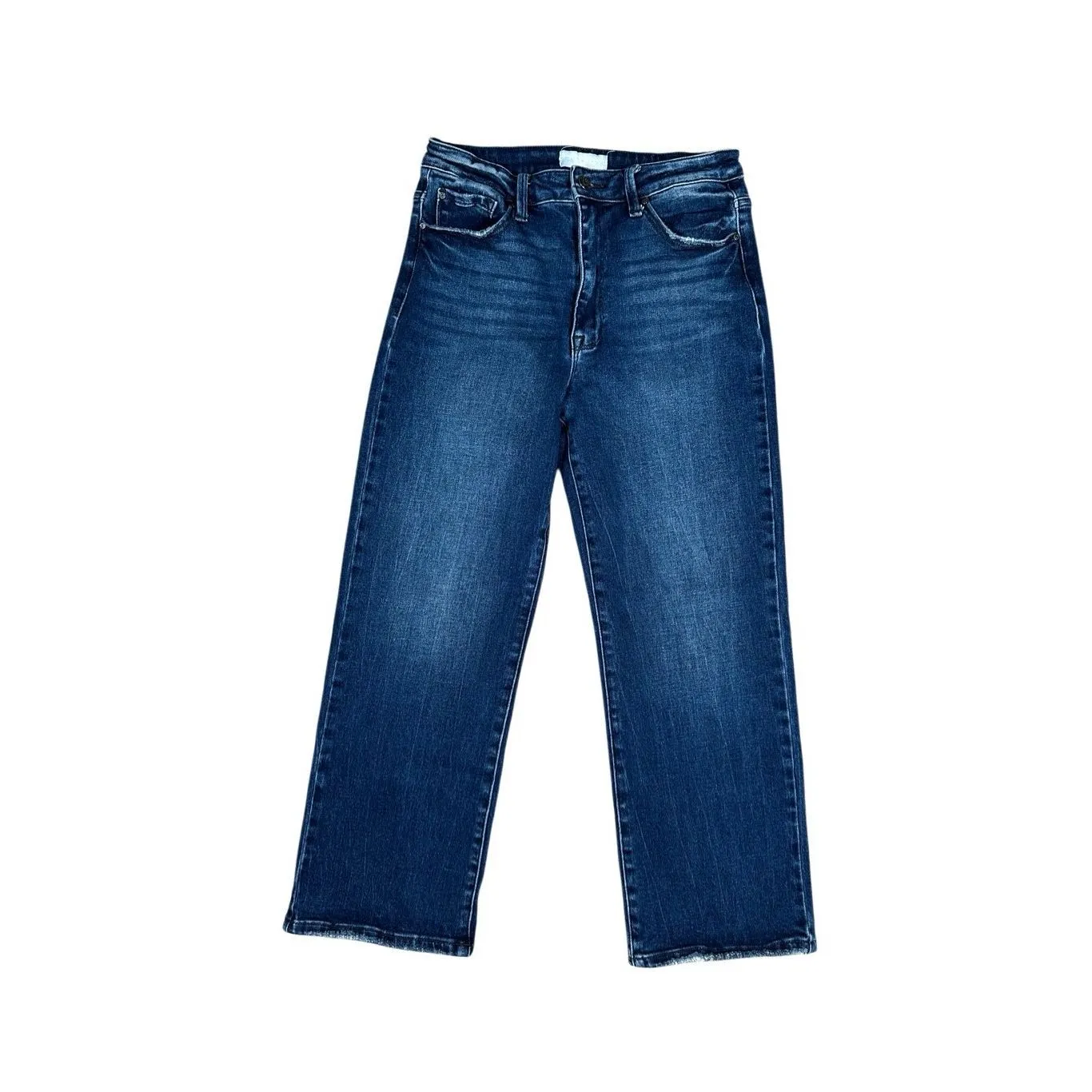 petra 153 jeans high rise straight leg ankle crop length denim women’s 9/28 Blue - Image 2