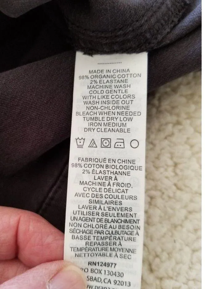 PRANA Broadway Organic  Stretch Cotton Jean Mini Skirt Onyx Black Size 0 - Image 8