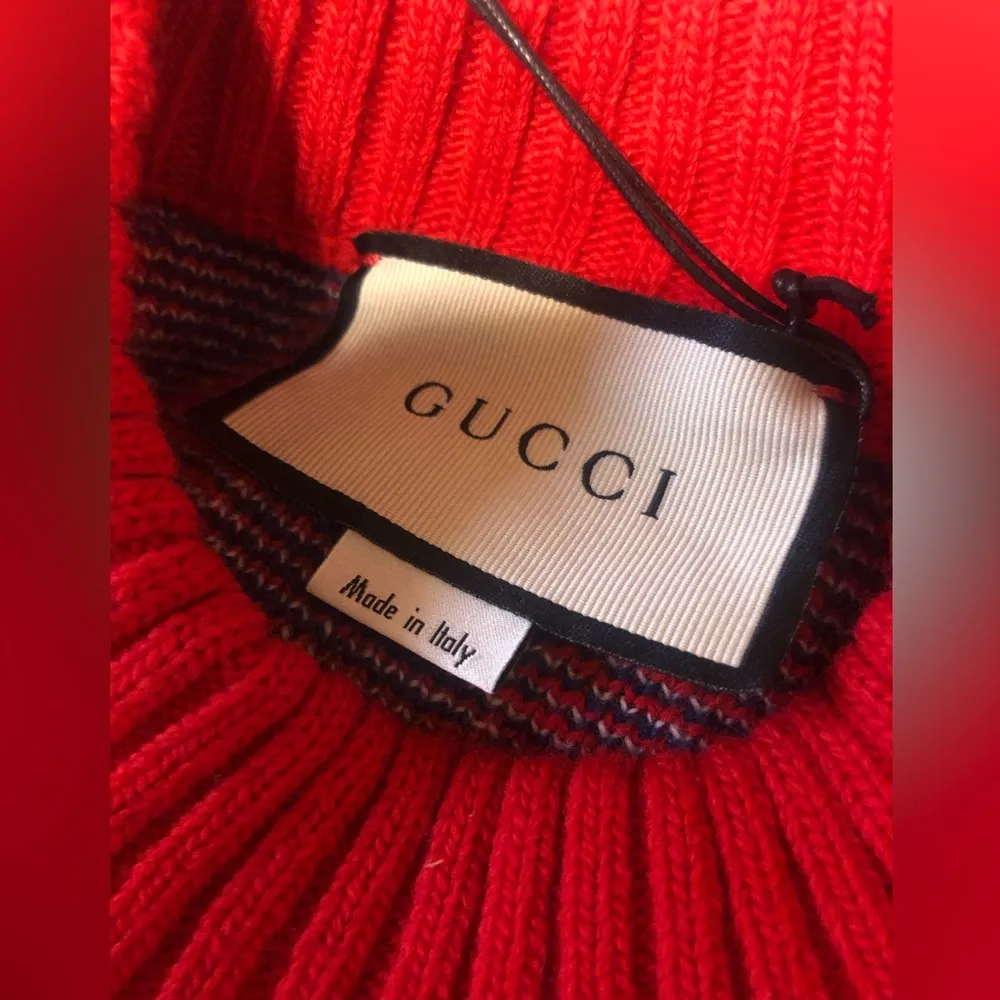 Gucci Argyle Jacquard Sweater Dress - Image 4