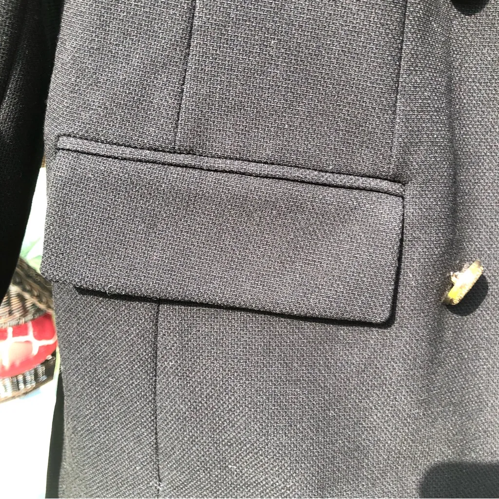 NEW INC Black Glitz Double Breasted Blazer Jacket With Gold Buttons M Size M - Image 6