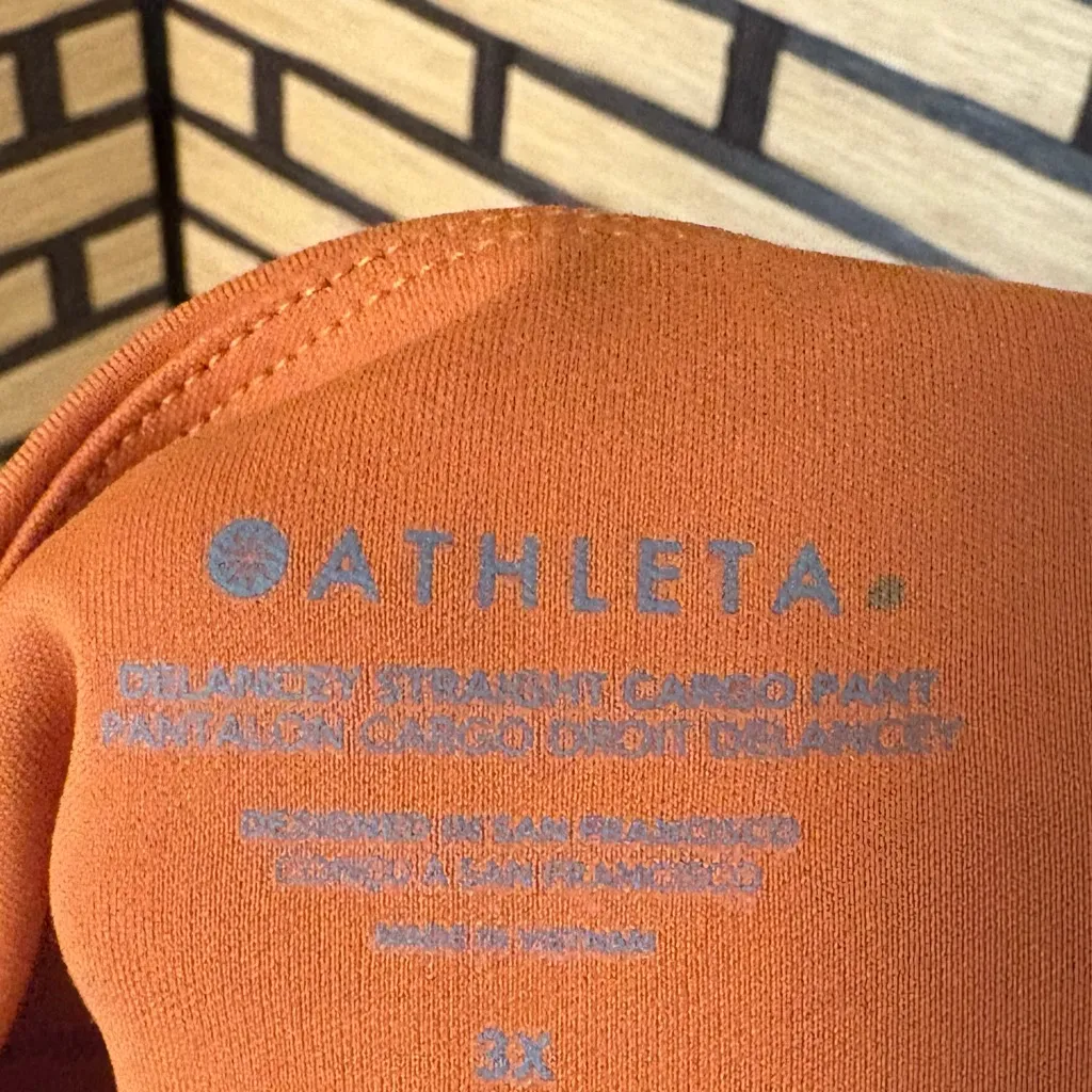 Athleta Orange‎ Delancey Straight Cargo Pants Size 3X - Image 9