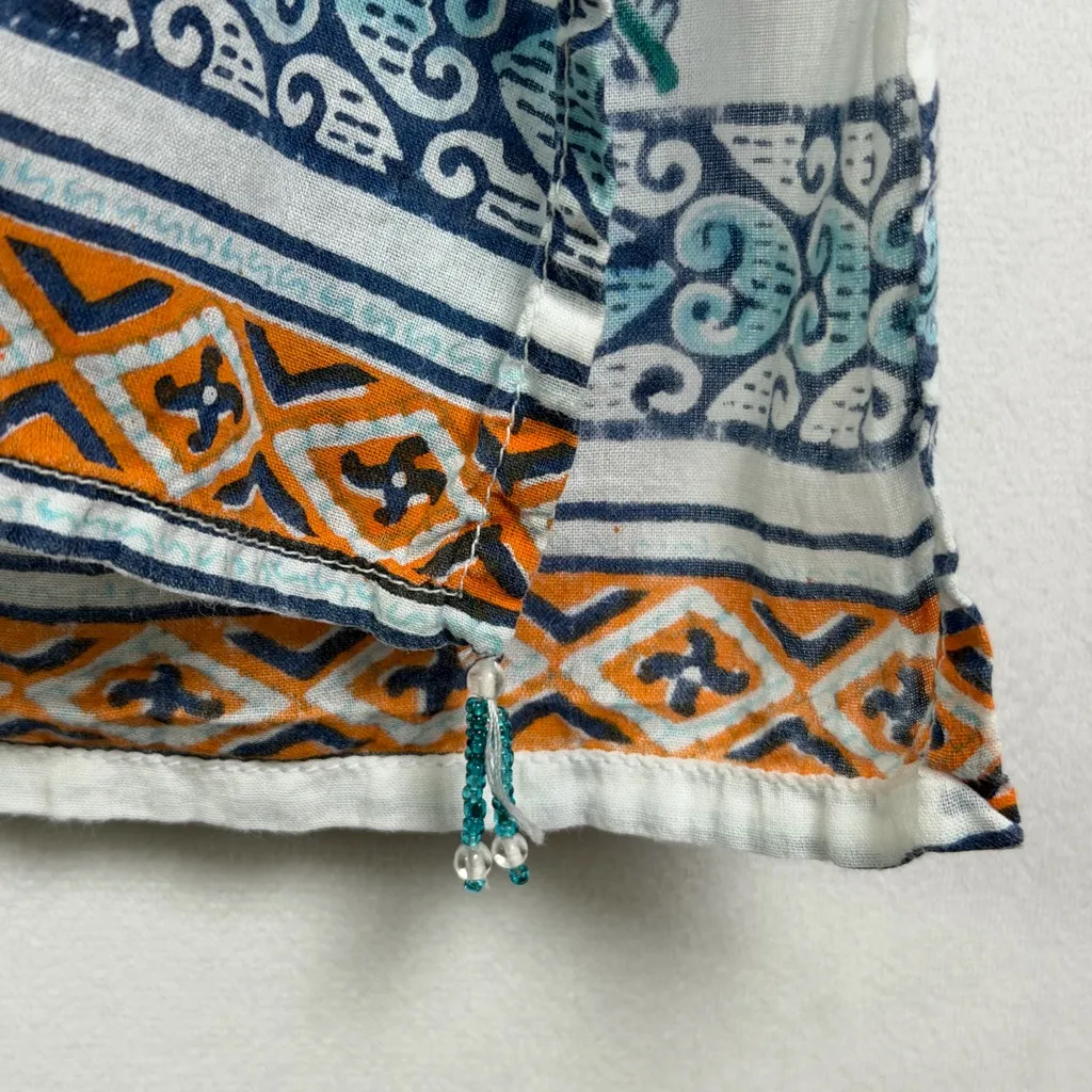 Roberta Roller Rabbit Women Floral Tunic Top Dress Boho Resort Cotton Dress Sz S - Image 2