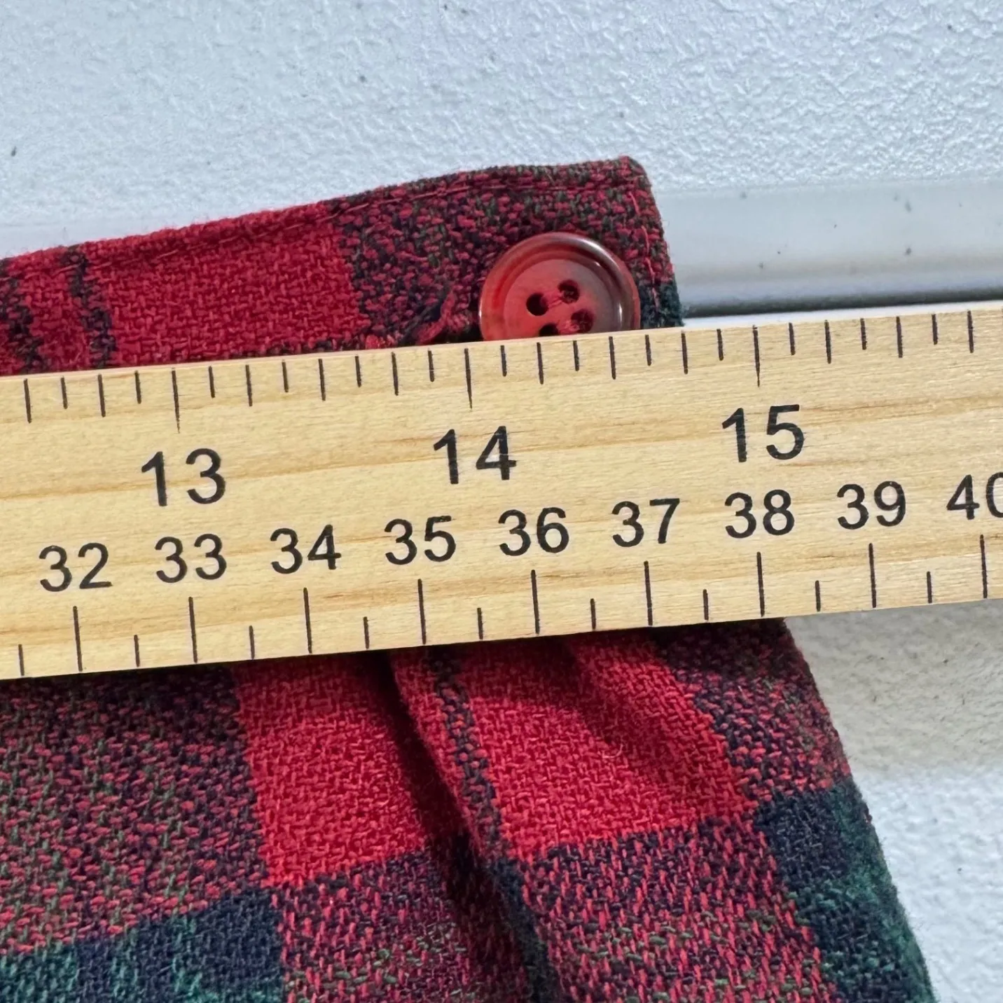 VTG Alfred Dunner Plaid Wool Blend Midi Skirt Button Waist Elastic Back Sz 8 USA - Image 6