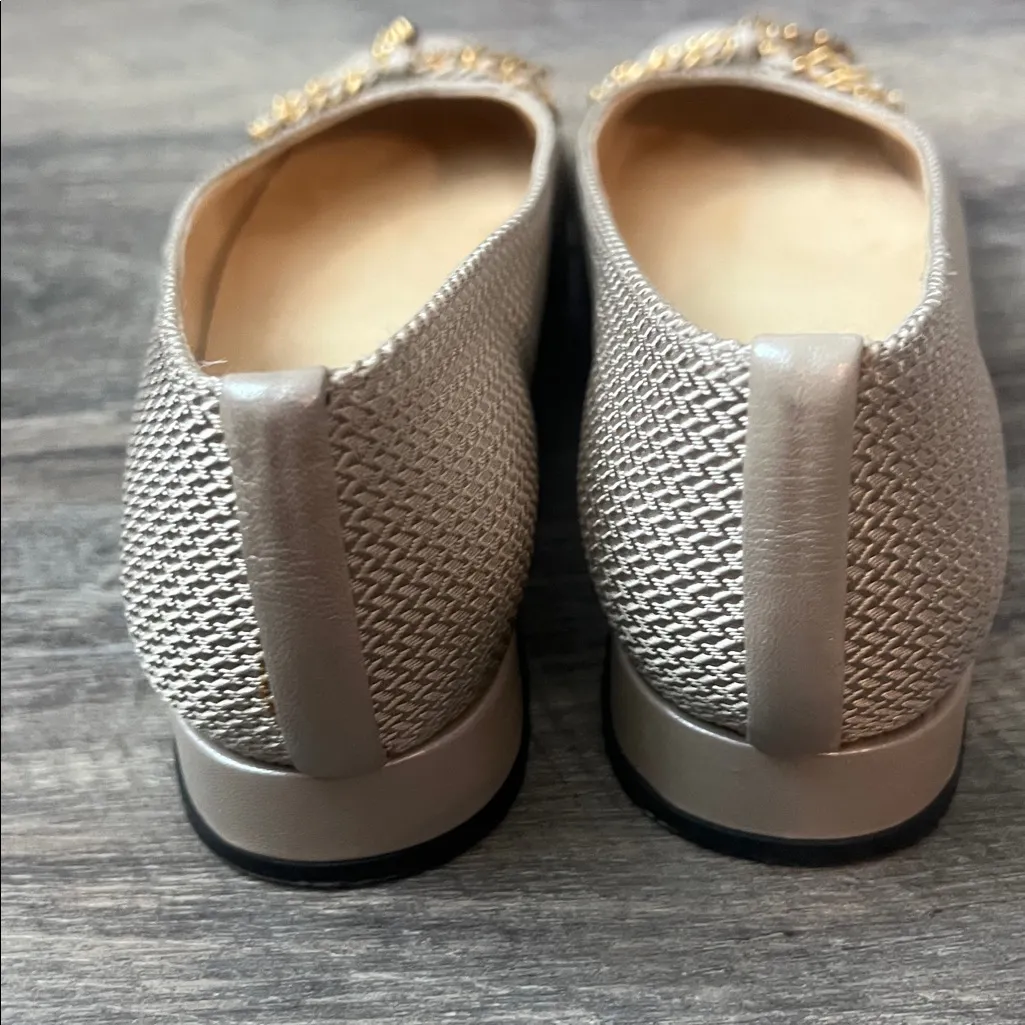 Vtg Stuart Weitzman chainel herringbone cord Ballet Flats Size 6.5W ♣️ - Image 5