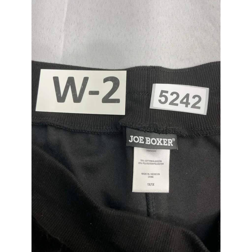 Womans Joe Boxer Womans Plus Pullon Lounge Pants 1 X Black Elastic Waist Studs - Image 3