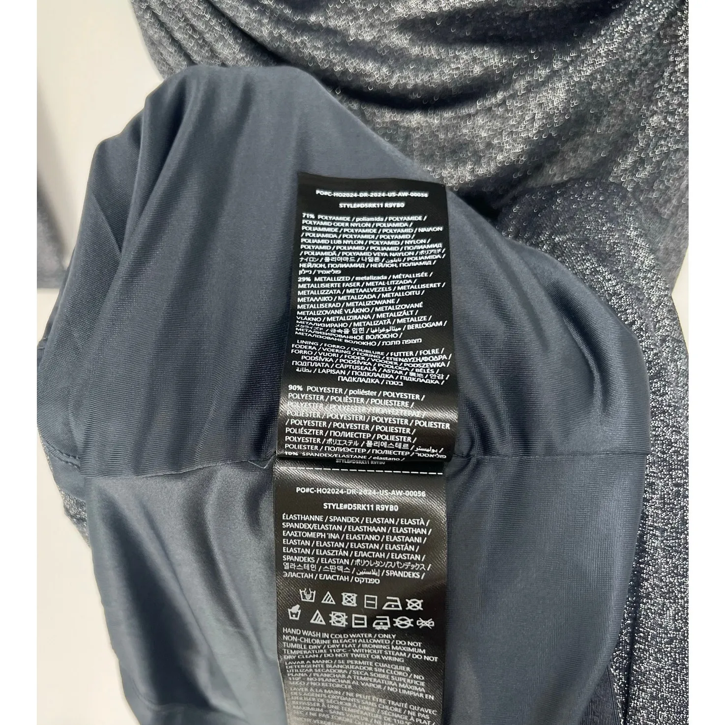 GUESS Sharae Shimmer Long Sleeve Body-Con Maxi Dress Sz 12 - Image 10