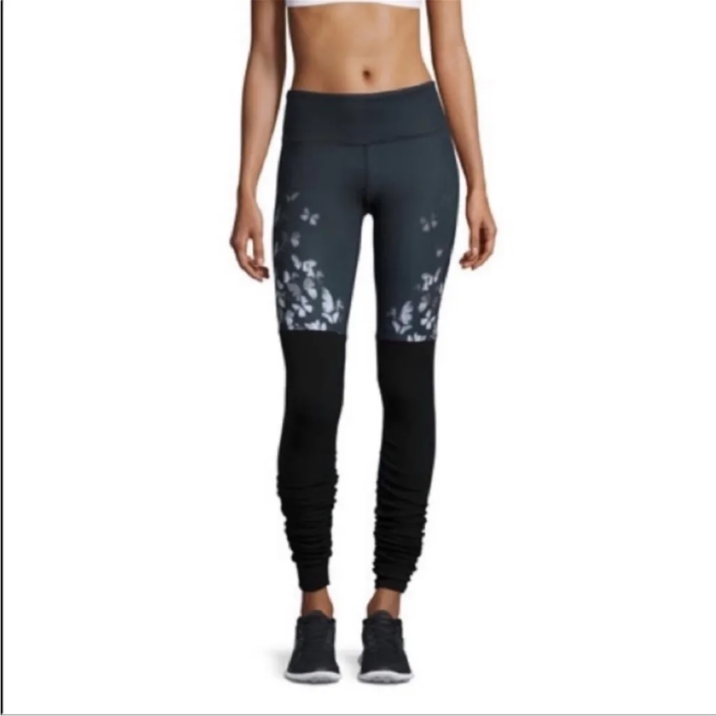 Alo Yoga Black Butterfly Print Stirrup Leggings Size S - Image 9