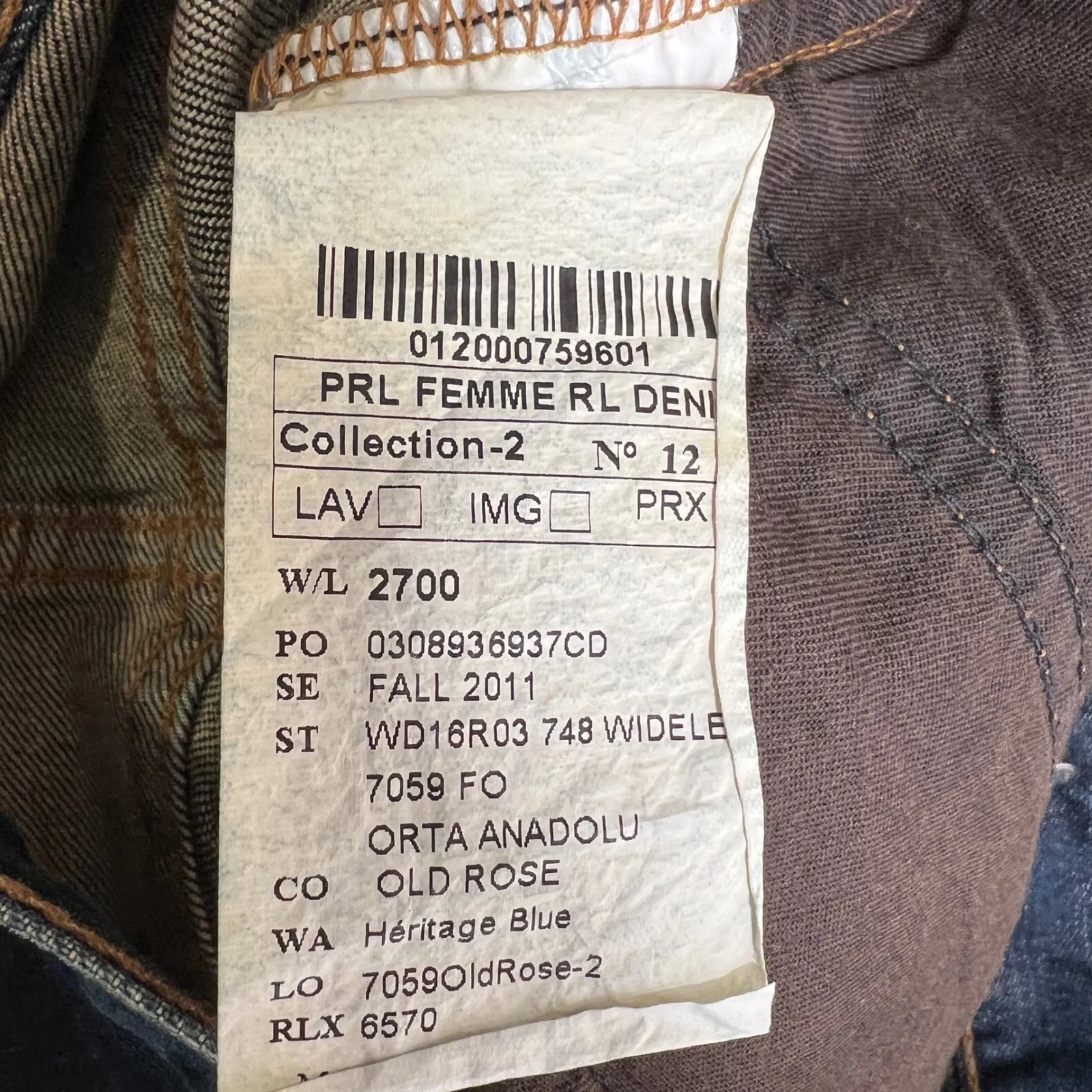 Ralph Lauren 748 Flare Leg Jeans Heritage Blue Denim Womens 31" Waist 37" Inseam - Image 5