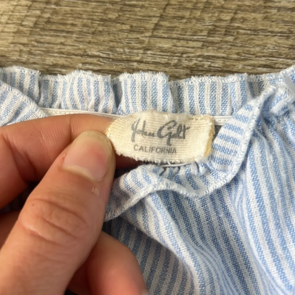 John Galt Pin Stripe Crop Top Size XS - Image 2