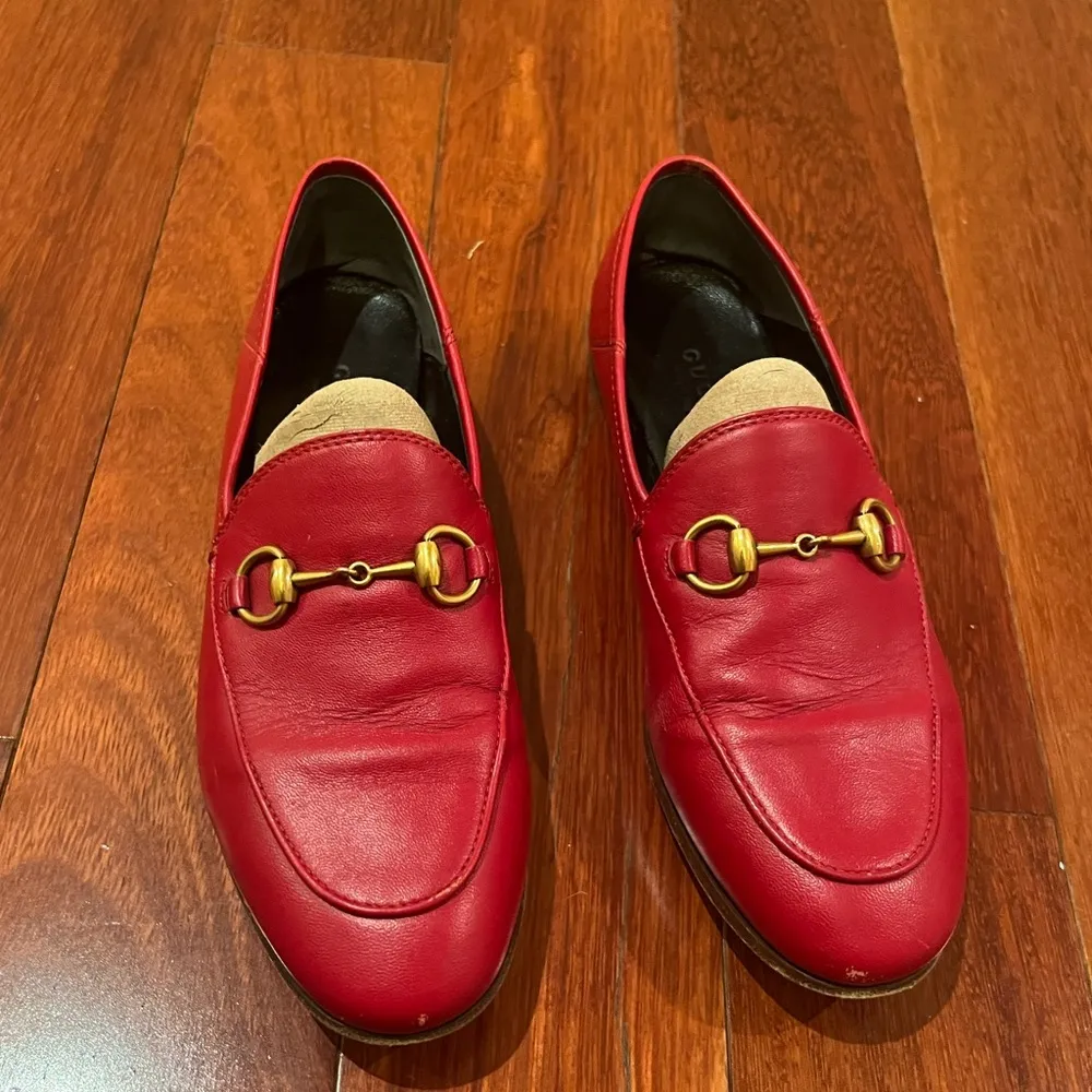 Gucci | Brixton Red Loafers Horsebit 35 - Image 2