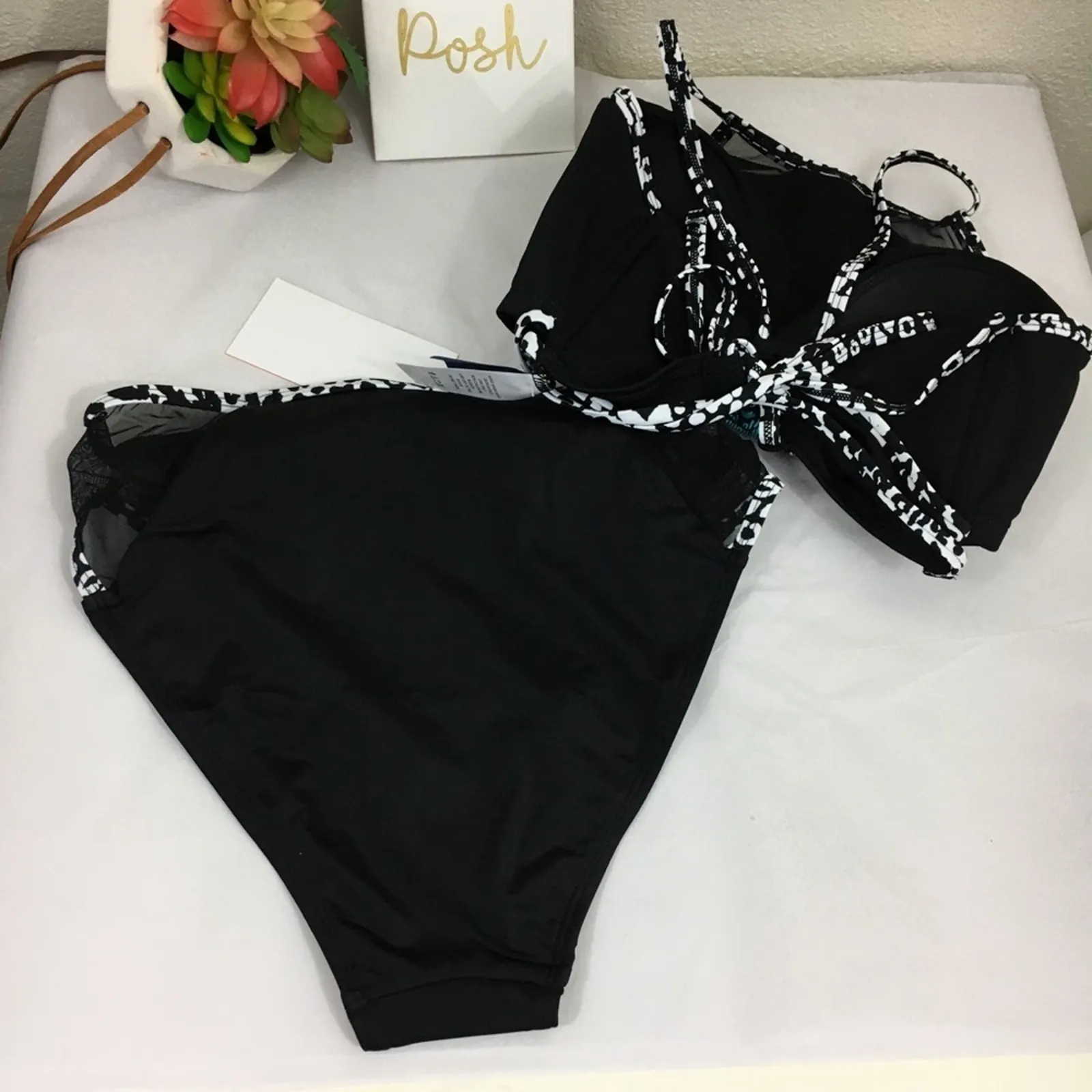 NWT Swimsuits for All Drifter Mesmerized swimsuit Black Size 4 - Image 3