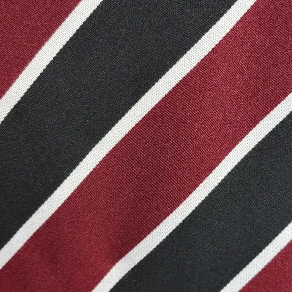 NY&CO burgundy & black diagonal stripe sateen sheath dress size 6 - Image 5