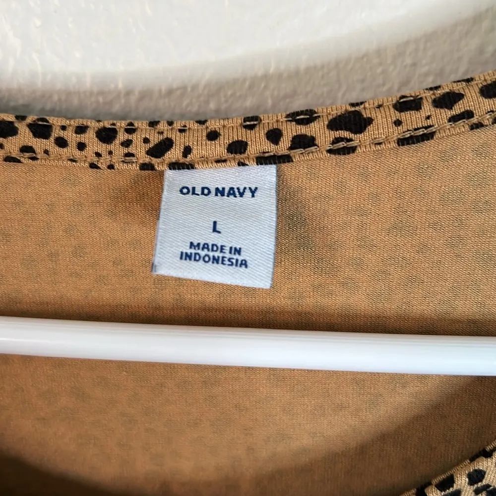 Old Navy Cheetah Print Jersey Sleeveless Drop-Waist Swing Dress Large - Image 6