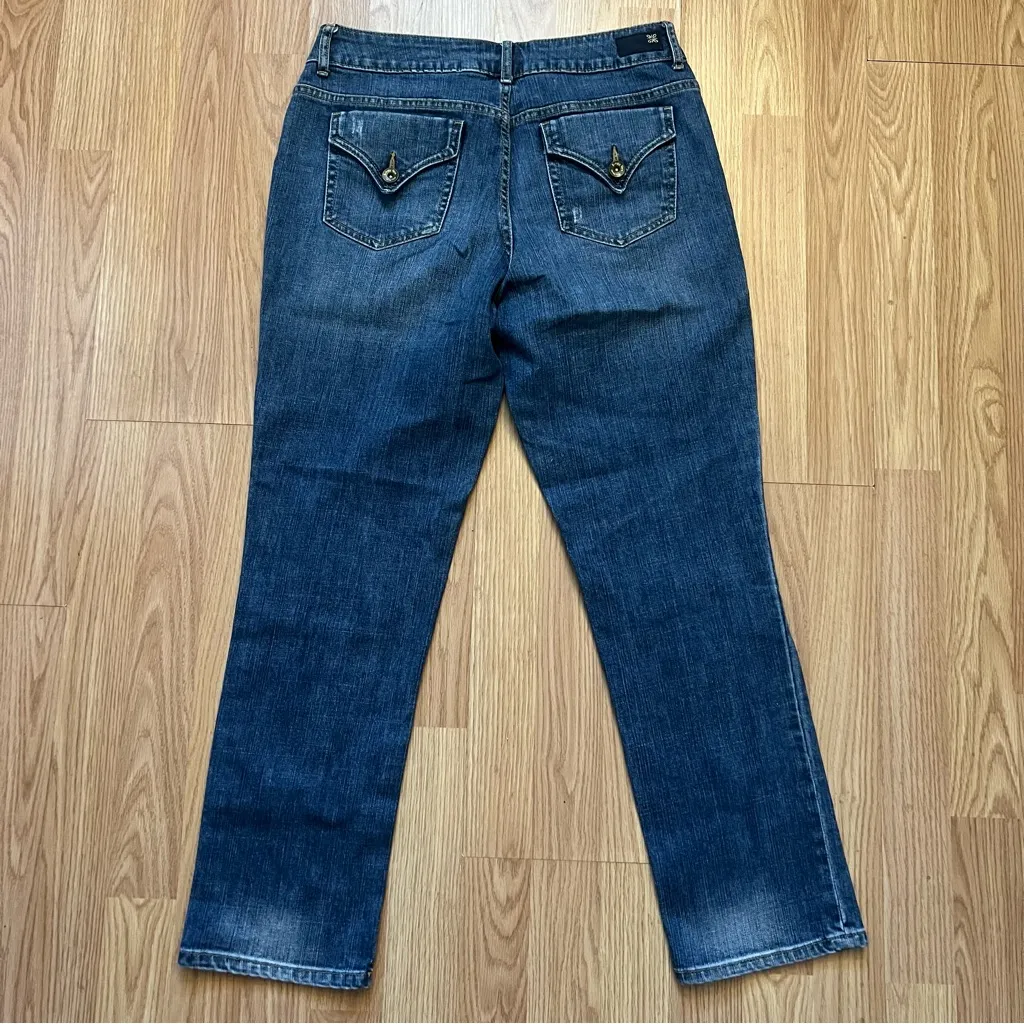 Simply Vera Wang Women's Blue Jeans Size‎ 6 Distressed Straight Leg Low Rise - Image 7
