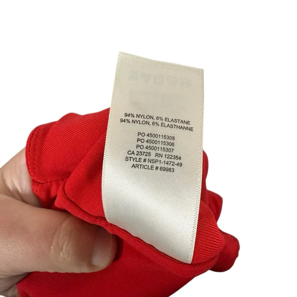 Aritzia Babaton Women’s Contour Sleeveless Square Neck Bodysuit in Red Size S - Image 11