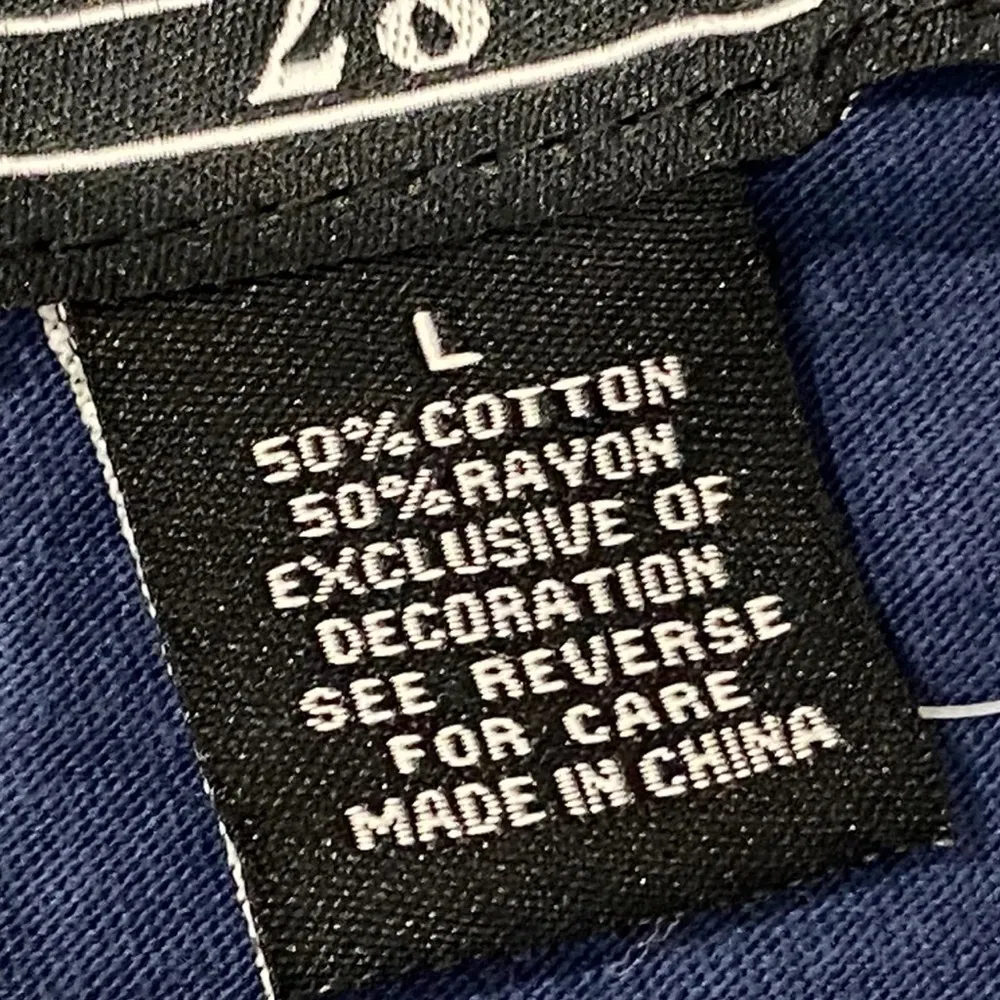 New PROJECT 28 Shirt Women’s FEARLESS Sz Large Blue Embroidered Floral Boho Top - Image 9