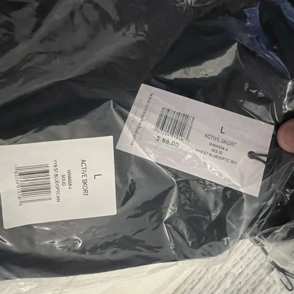 WeWoreWhat‎ Solid Active Skort in St Blue / Optic White - Image 16