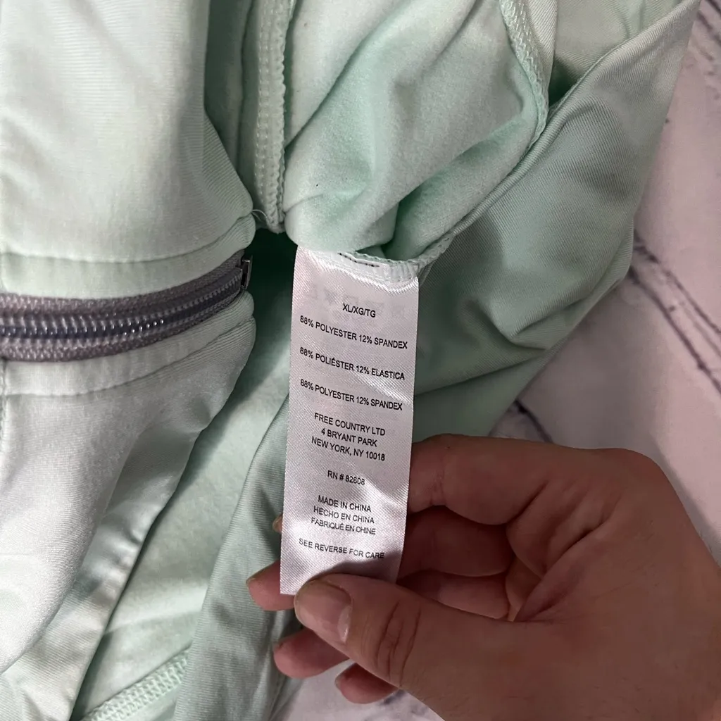 Free Country Mint Green Full Zip Hoodie Hooded Lightweight Jacket Women’s XL - Image 13