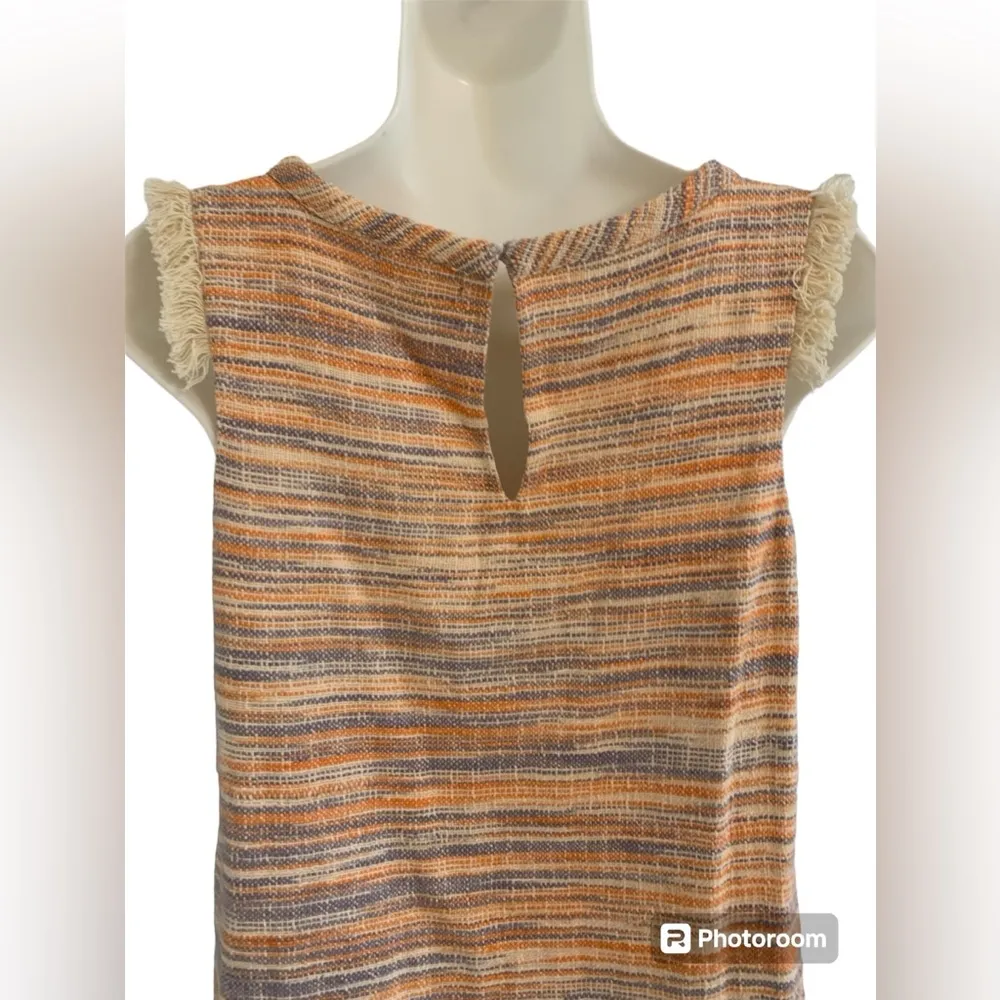 Lilla P Dress Orange Multi Color Sleeveless Ladies Sz XS - Image 6