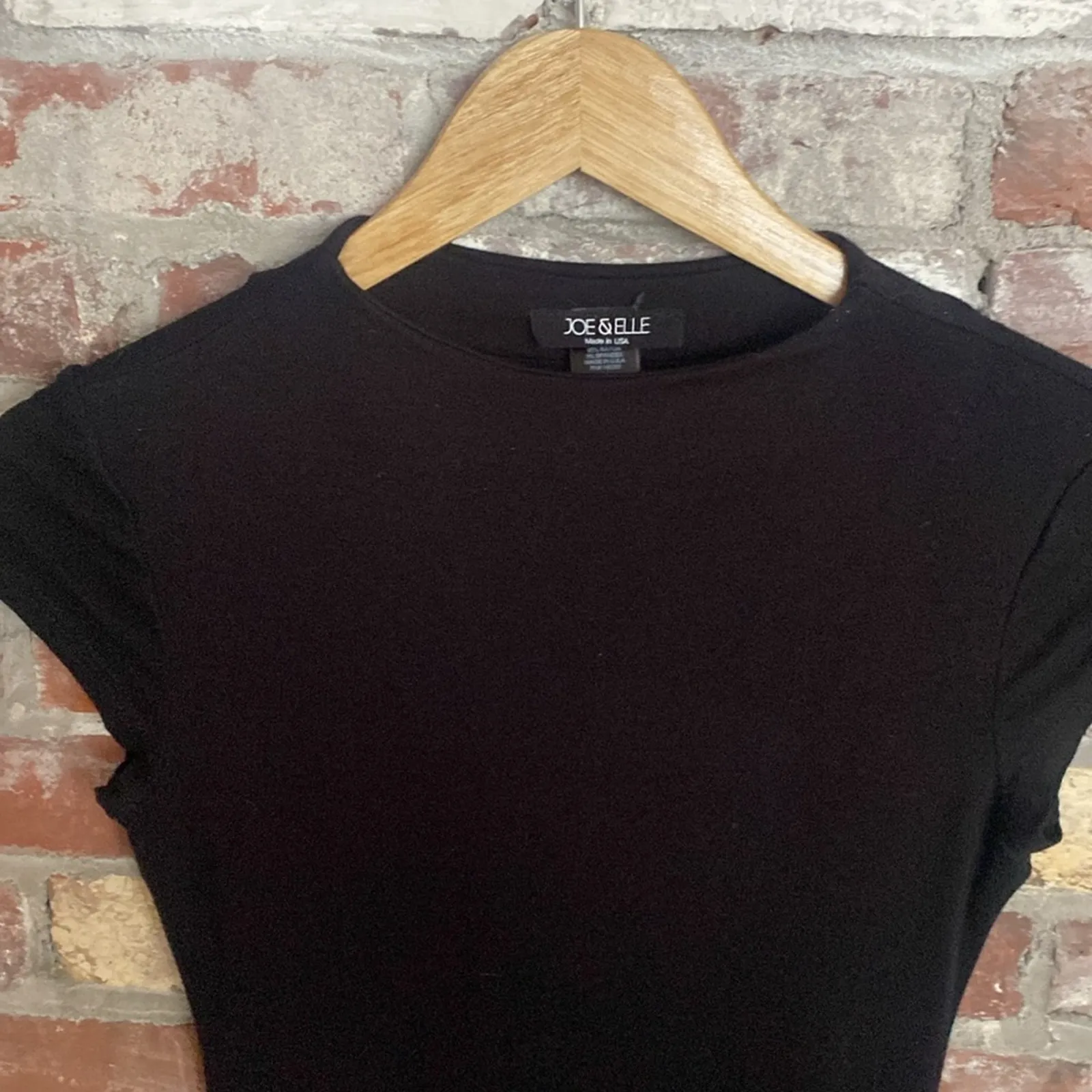 Joe & Elle Black Fitted Short Sleeve Double Layered Dress Size Size M - Image 2