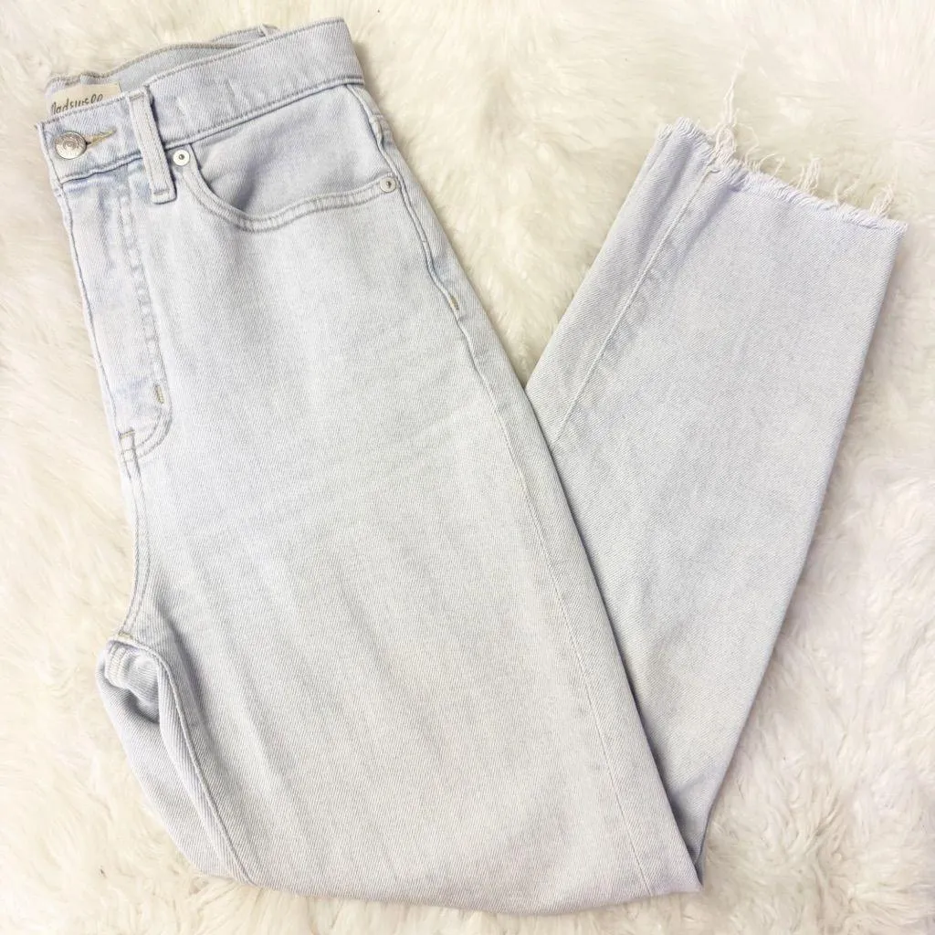 Madewell The Momjean Harman Wash Raw-Hem Edition Jeans Size 25 Style MC583 - Image 2