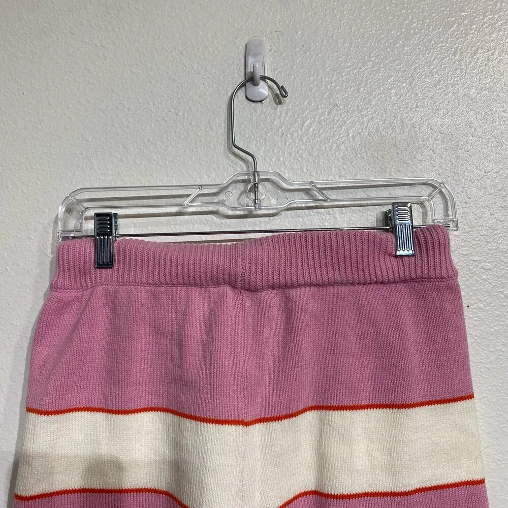 Pink Coastal Cutie Knit Stripe Shorts Sz M NWT - Image 8