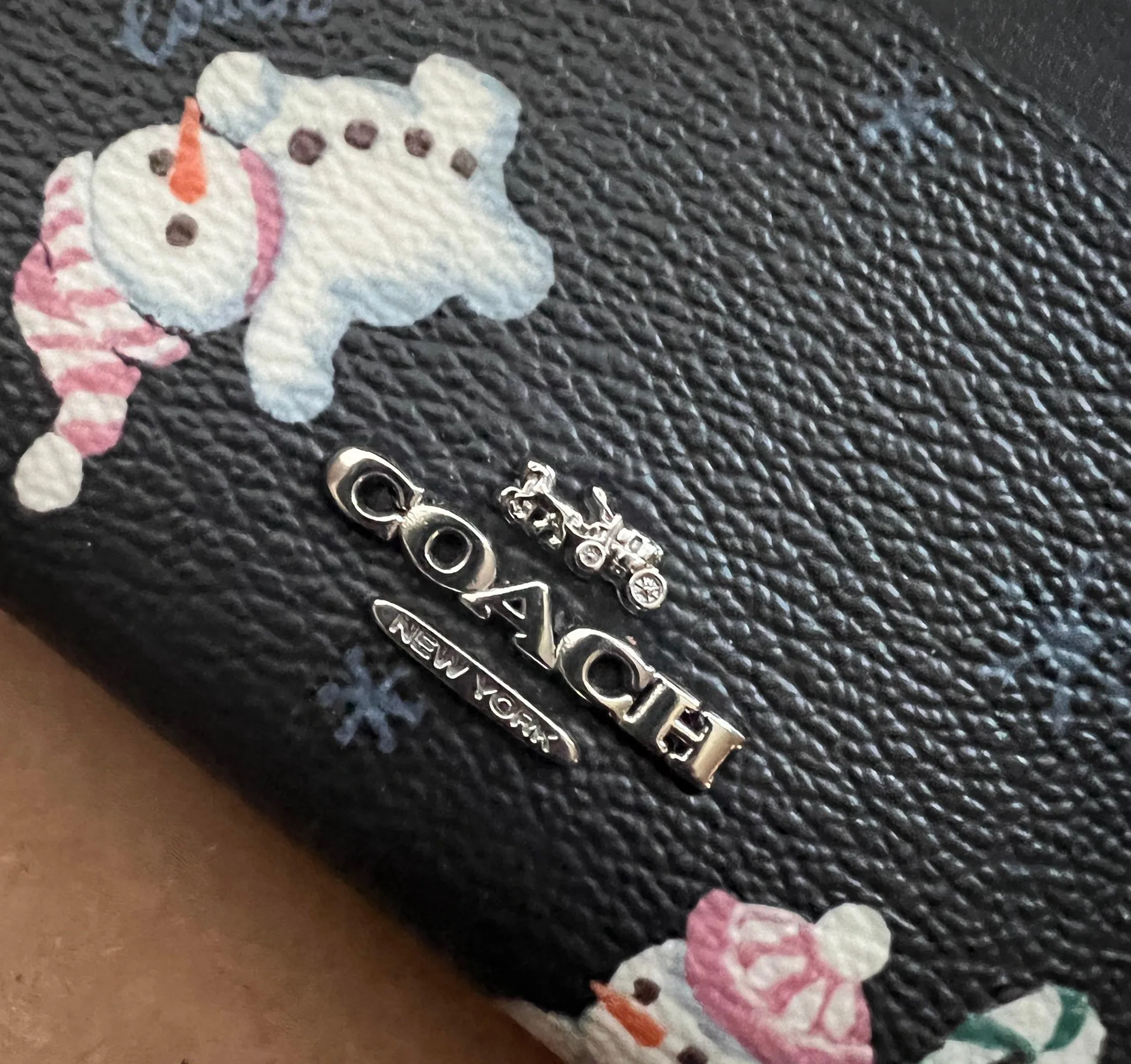 Coach Mini Skinny Id Case With Snowman Print c7680 - Image 4