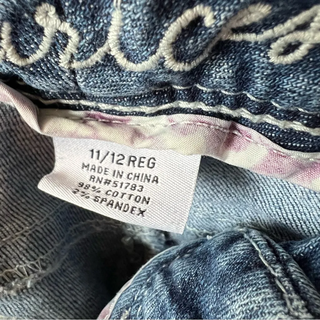 Vintage Blue Denim Jeans wide leg sz 11/12 - Image 3