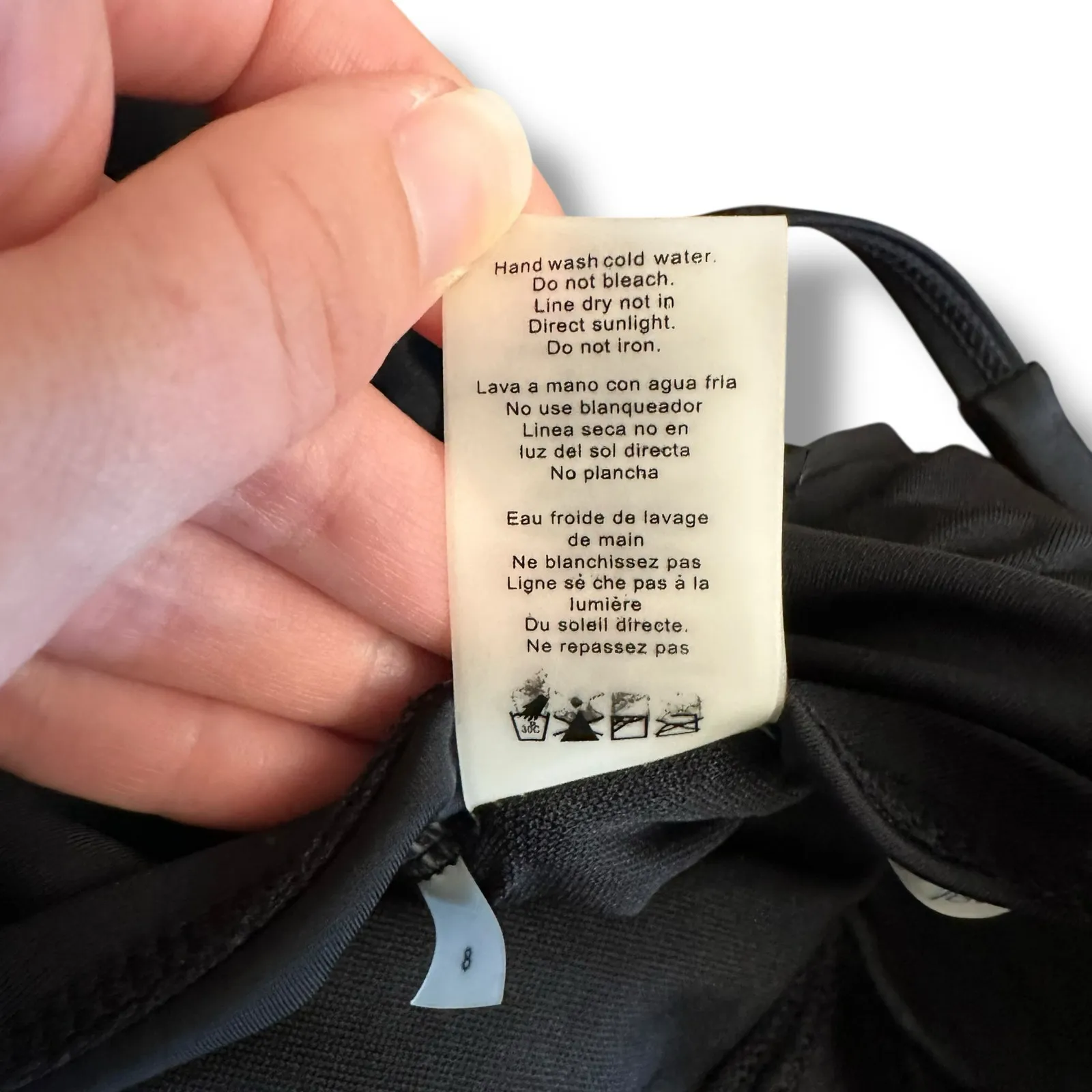 Bleu Rod Beattie Black One Piece Swimsuit Women’s Size 8 Ruched Lace Up Bust - Image 6