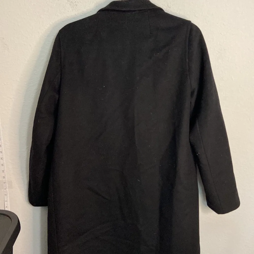 Babaton black single breasted long wool and cashmere blend coat - Image 7