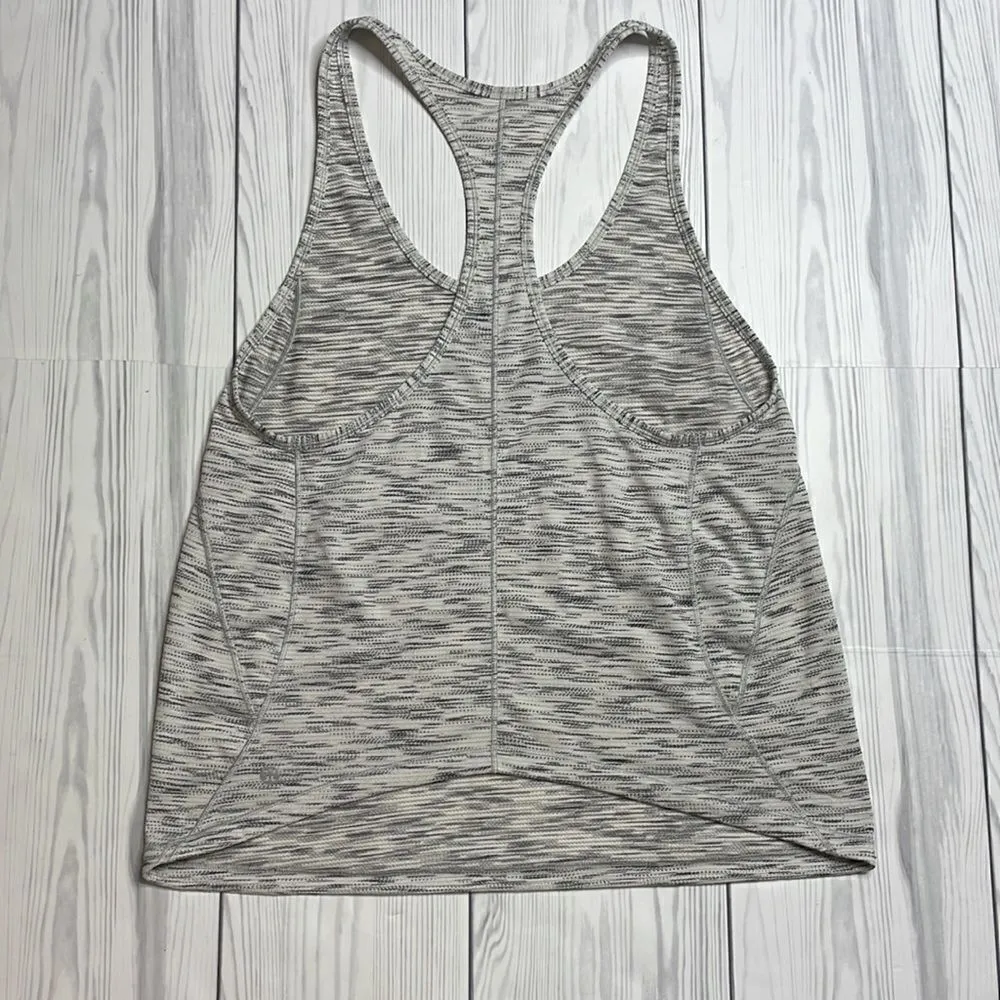 Lululemon 105f degree singlet tank Tiger Space Dye Black White size 6 - Image 5
