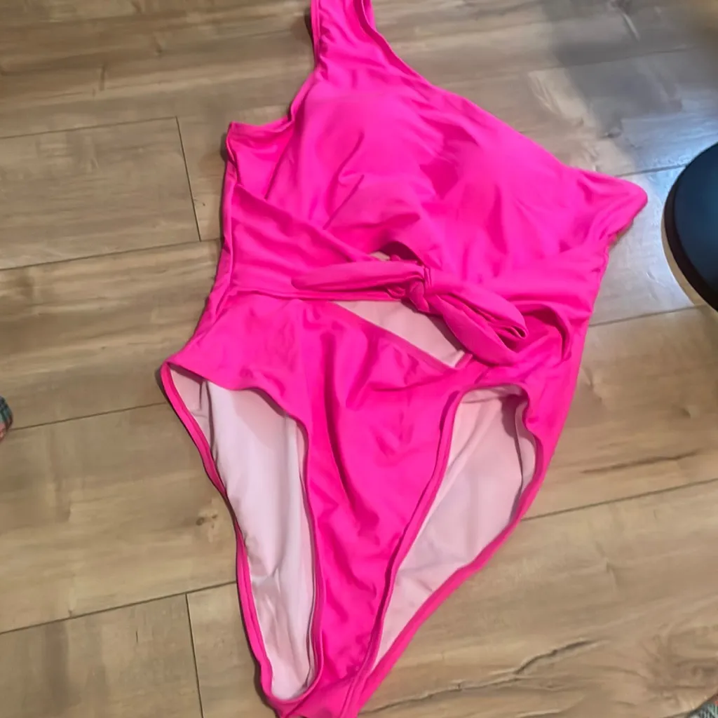 Barbie hot pink thigh high one piece swim suit XL new - Image 3