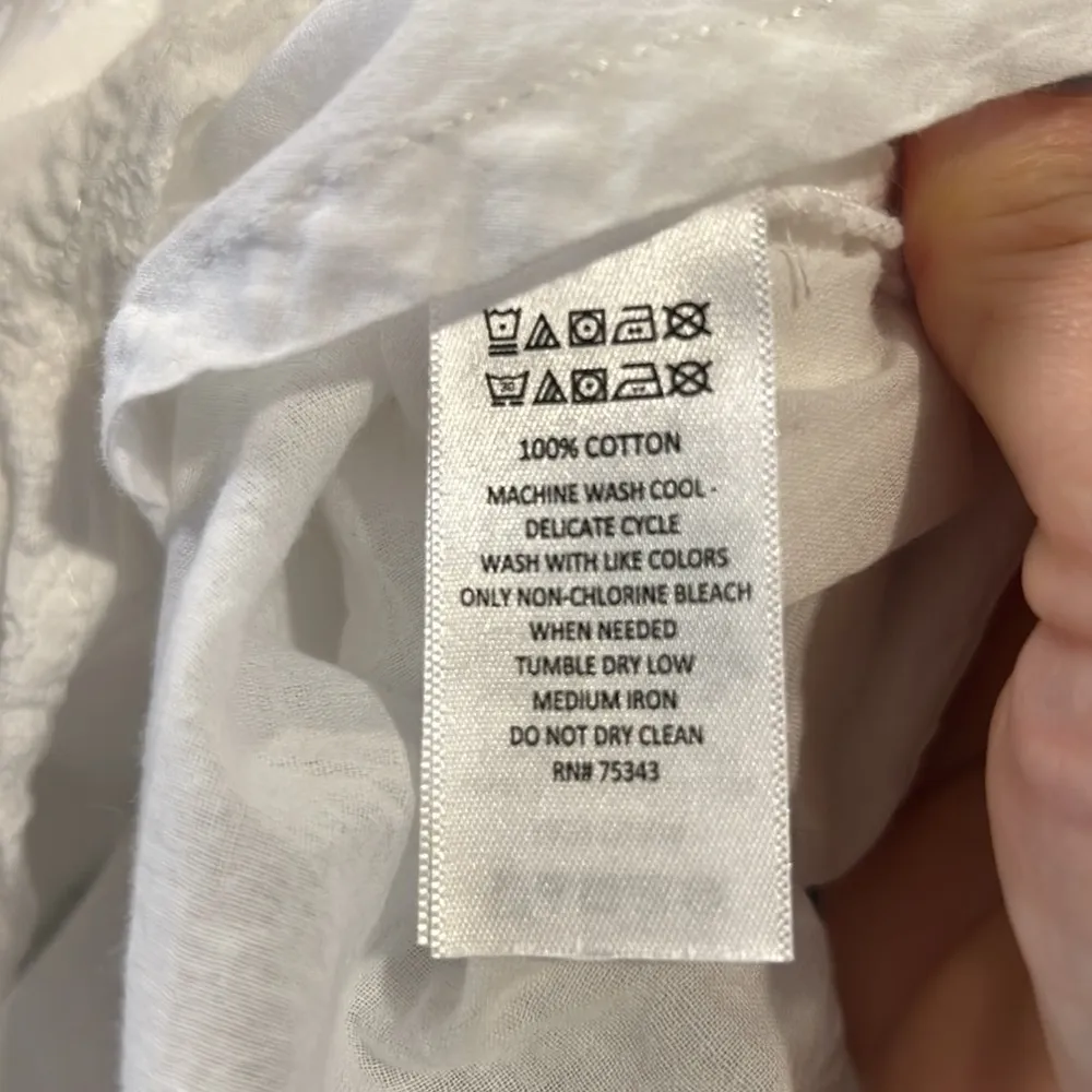 Nicole Miller New York Cotton Eyelet White Sleeveless A line Dress size small - Image 10