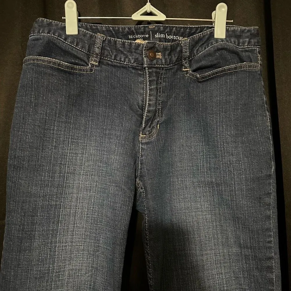 Liz Claiborne denim blue jeans slim boot cut - Image 2