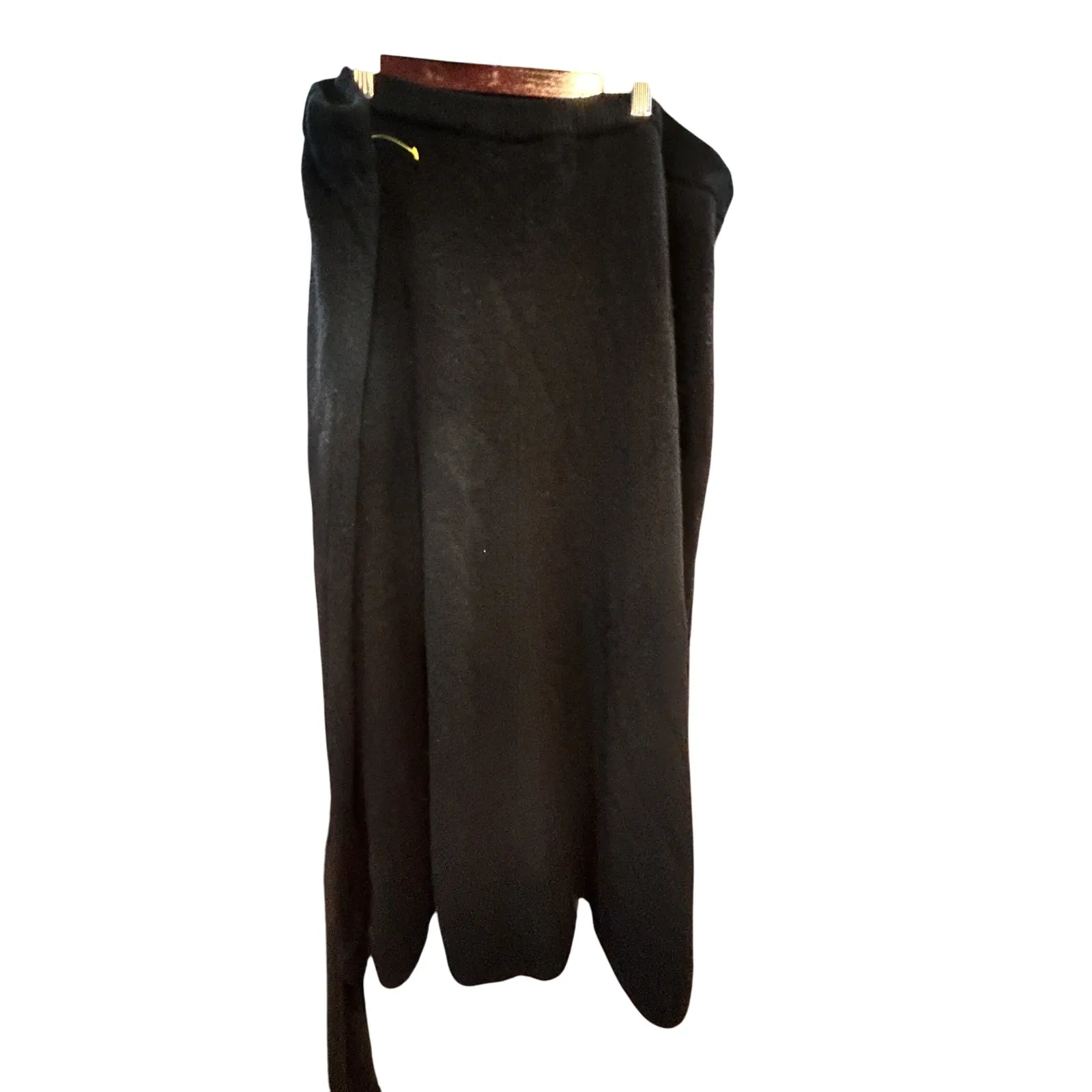 Black Knit Sweater Skirt Midi Length‎ Comfortable Casual Minimalist Size L - Image 5