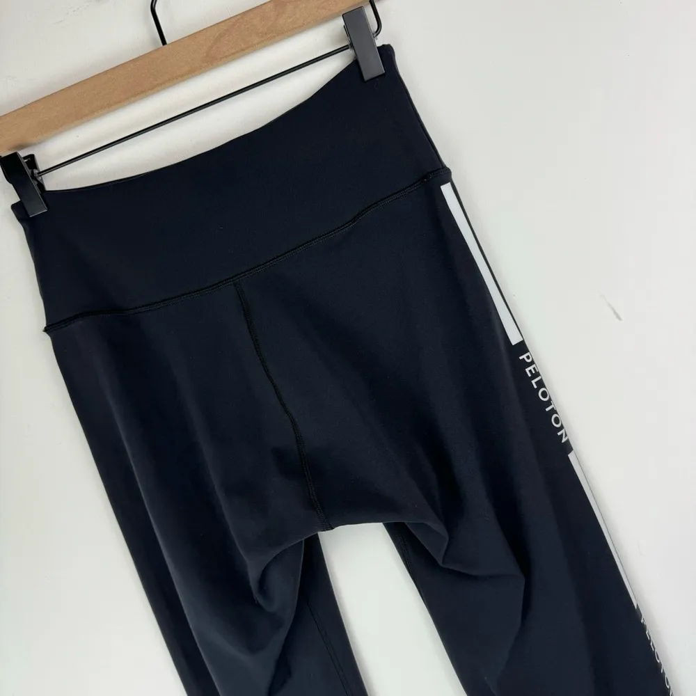 Peloton Here Now High Rise Leggings Sz Medium Logo Stamped Tape Side Black - Image 12