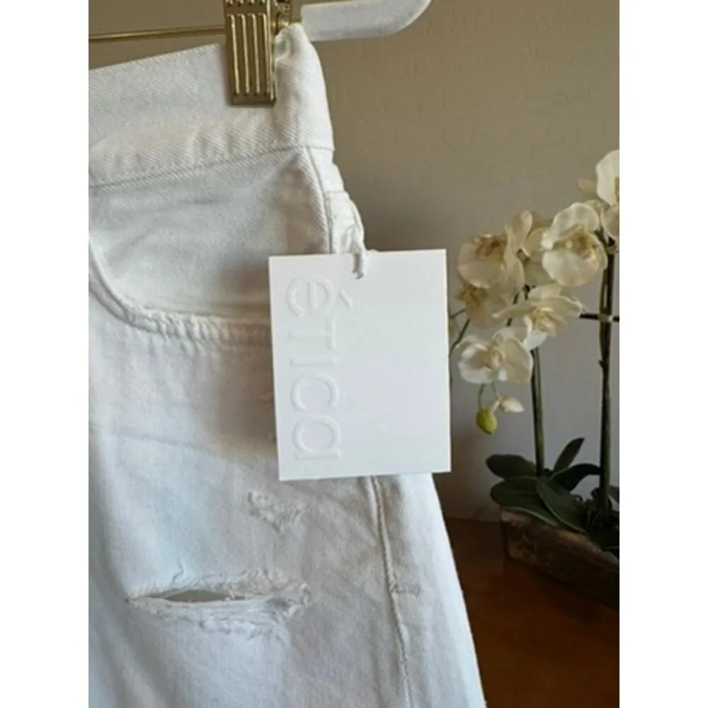 ETICA Fern High Rise Short Vintage White NWT Size 25 | Retail $138 | Sold Out - Image 4