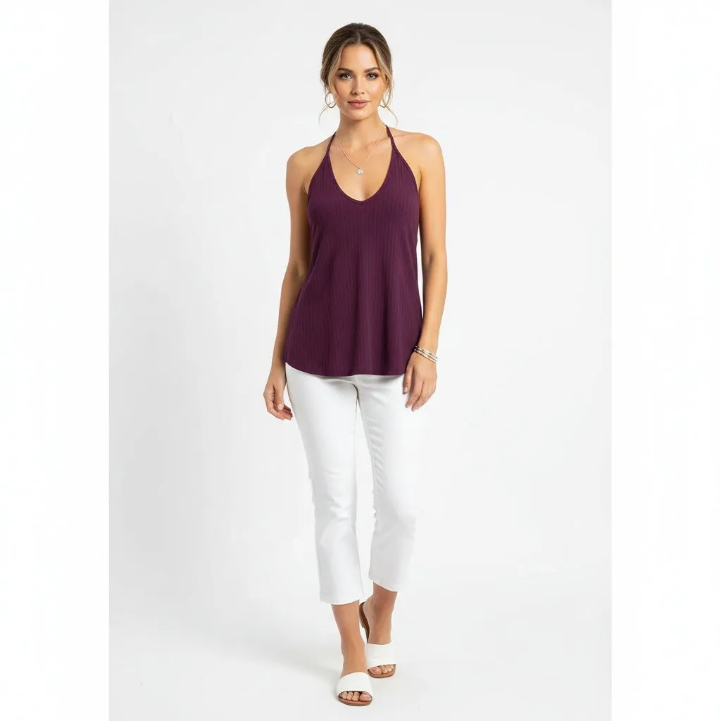 Free People Intimately Purple Ribbed Racerback Tank Top NEW XS - Image 6