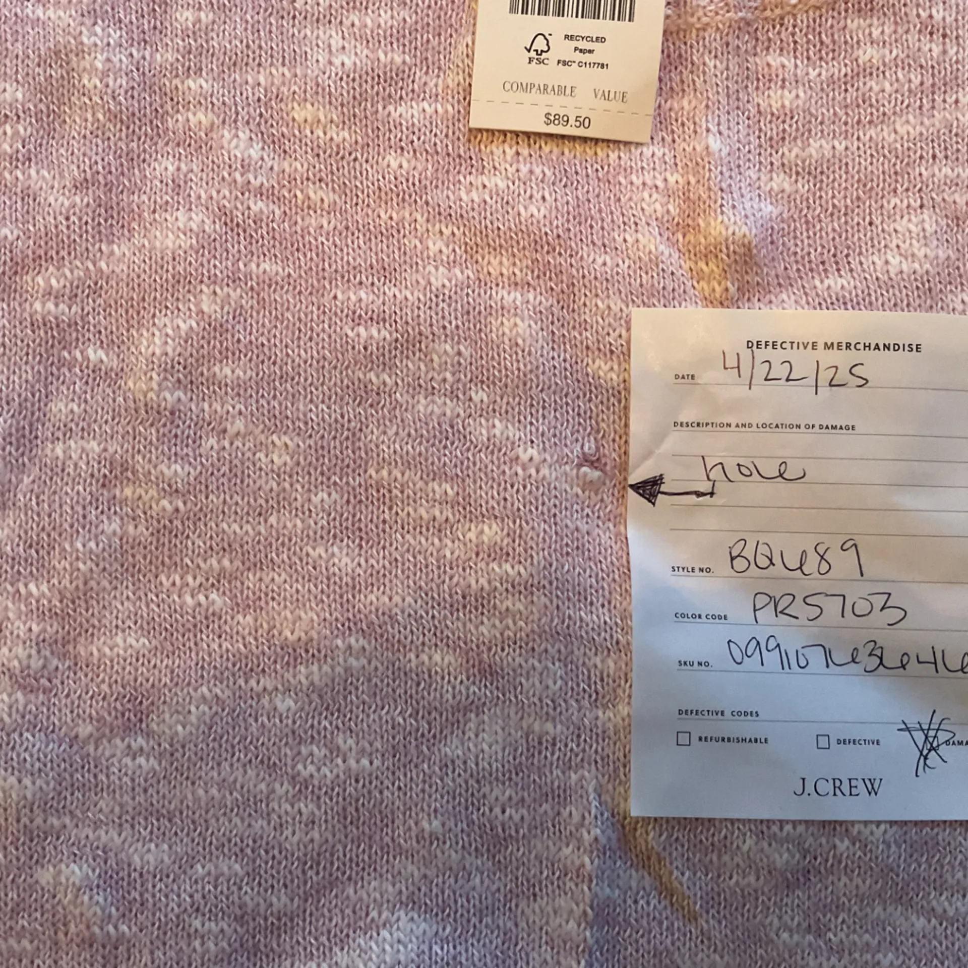 NWT J Crew Women's Lilac Purple Beach Sweater Crew Pullover Coastal Casual S - Image 2