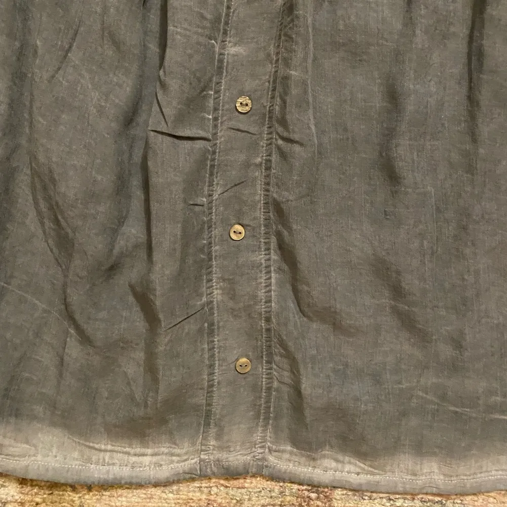 NWT French Kiss Luciana Button Off The Shoulder Top in Charcoal - Image 5