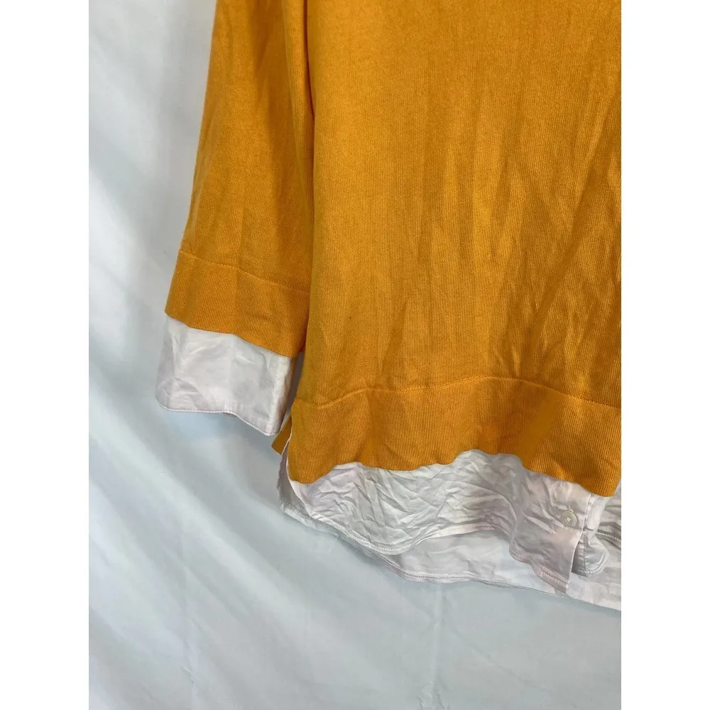 Foxcroft Mixed Media sweater Orange size medium - Image 5