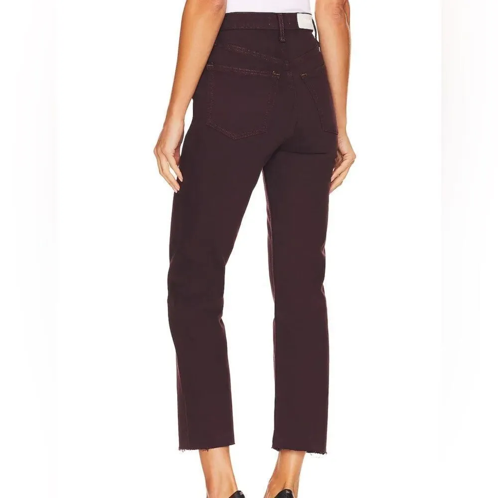 Re/Done Womens 70'S Ultra High Rise Stove Pipe Jeans In Washed Plum size‎ 29 NWT - Image 2