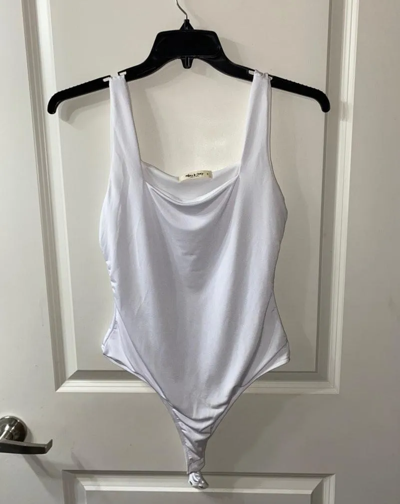 Mikey & Joey White Button Bodysuit - Image 2