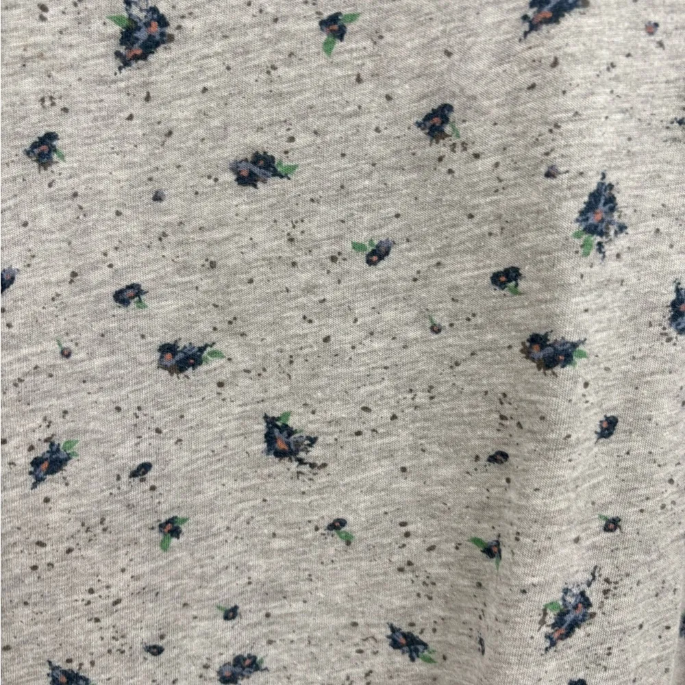 Michael stars comfy cozy casual modal cotton grey floral long sleeve sz one size - Image 5