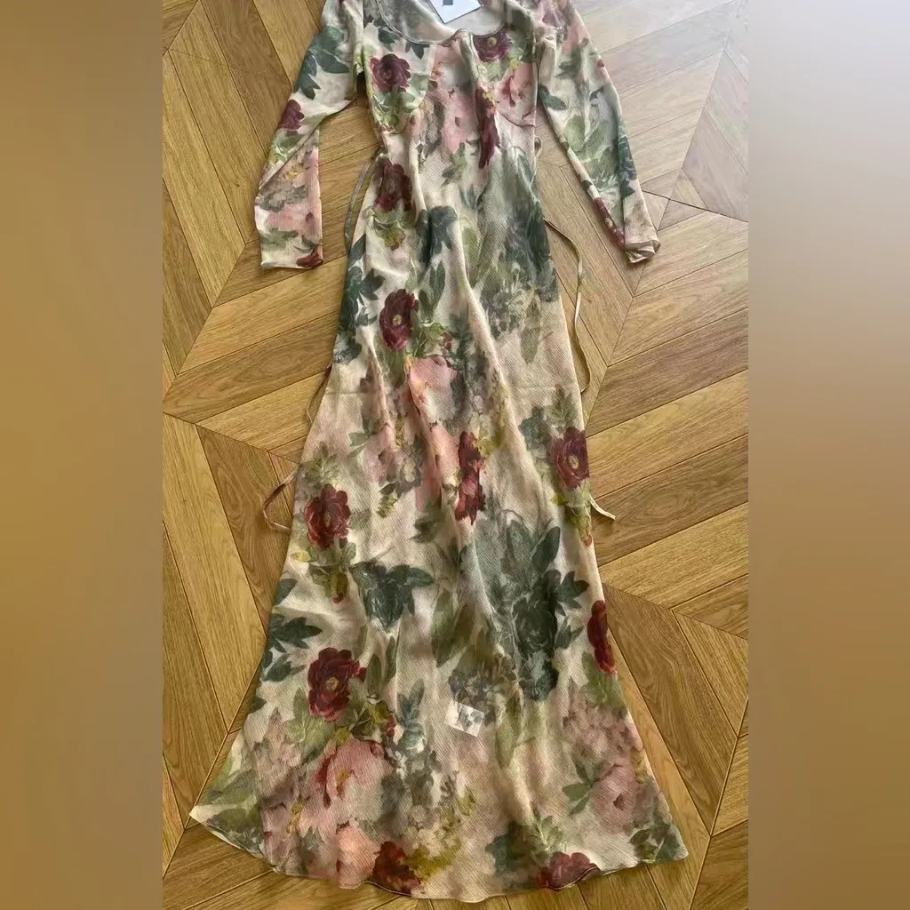 Realisation Par THE INKA in Ethereal Floral Long Sleeve Dress XS - Image 6