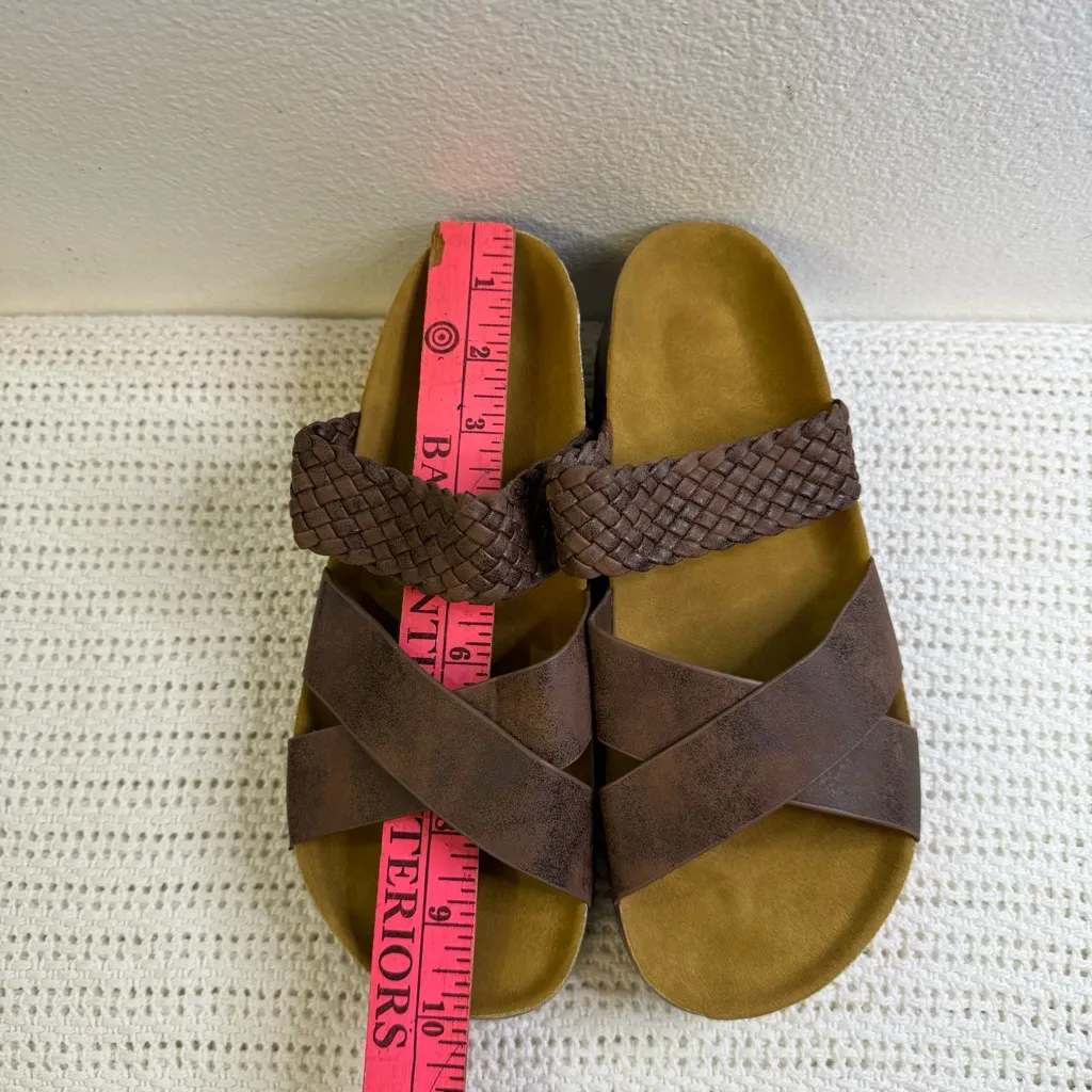 New. Brown Sandals for Women – Soft Cushioned Soles, Casual Warm Weather Wear Size 8 - Image 10